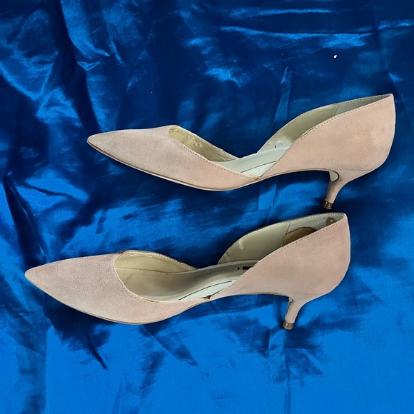 Zara Basic Baby Pink Round Heel Pointed Toe Slingback Women's Shoes Size 37 - Picture 3 of 11